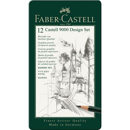 Castell9000鉛筆デザインセット(5B~5H)