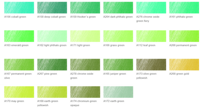 Polychromos色鉛筆 グリーン系単色